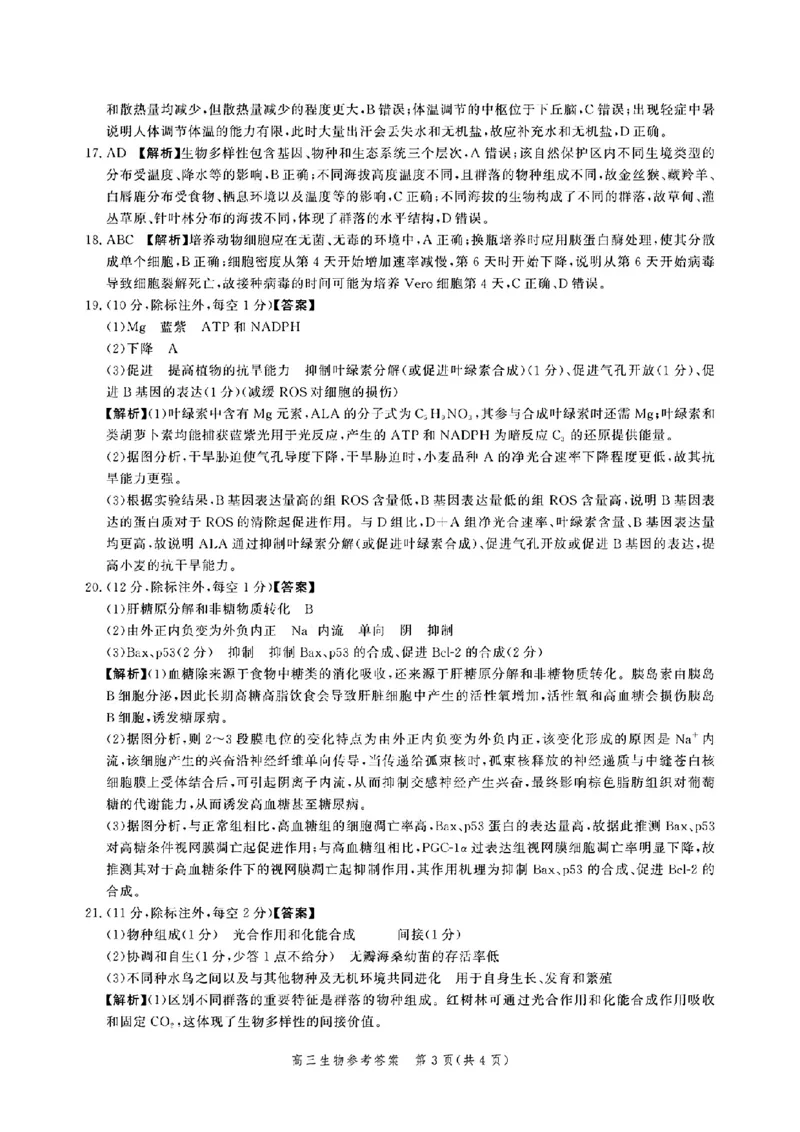 生物-河北省2025届高三大数据9月应用调研联合测评（Ⅰ）_2024-2025高三（6-6月题库）_2024年09月试卷_0906河北省2025届高三大数据9月应用调研联合测评（Ⅰ）