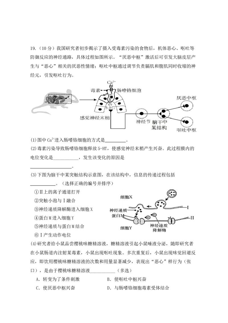 福建省龙岩市连城县第一中学2025-2026学年高二上学期10月月考生物试题(有答案)_2025年10月高二试卷_251023福建省龙岩市连城县第一中学2025-2026学年高二上学期10月月考(全）