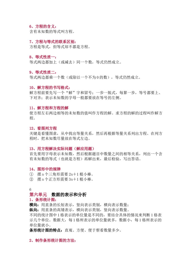 北师大版四年级（下册）数学知识要点归纳_小学1-6年级全部试卷_数学_四年级_3-9-4、小学四年级数学下册_3-9-4-1、复习、知识点、归纳汇总_北师大版