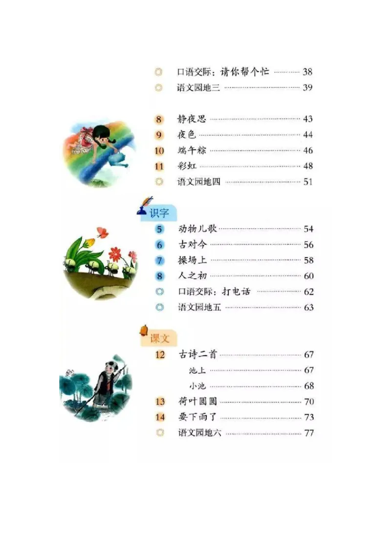 一年级下册语文部编版课堂笔记_小学1-6年级全部试卷_语文_一年级_3-6-2、小学一年级语文下册_3-6-2-1、复习、知识点、归纳汇总_部编版