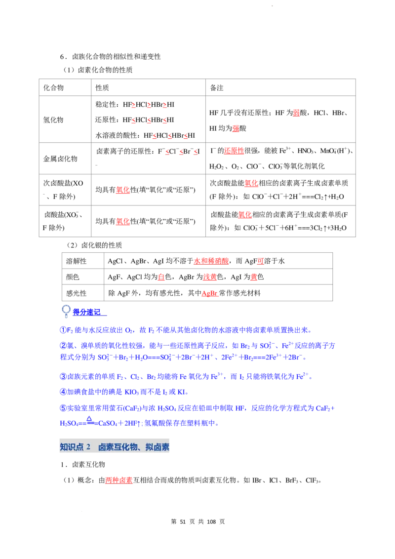 2026届高考化学各元素知识点（大全）_2024-2026高三（6-6月题库）_2025年12月高三试卷_2512062026届高考化学各元素知识点（大全）
