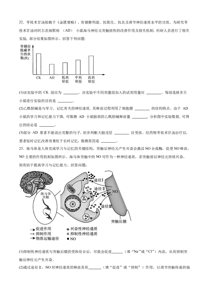 辽宁省辽西重点高中2025-2026学年高二上学期期中考试生物试题_251213辽宁省辽西重点高中2025-2026学年高二上学期期中（全）