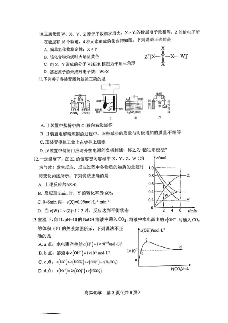 葫芦岛市普通高中2025-2026学年上学期期末考试高二化学试卷_2024-2025高二（7-7月题库）_2026年1月高二_260125辽宁省葫芦岛市2025-2026学年高二上学期1月期末（全）
