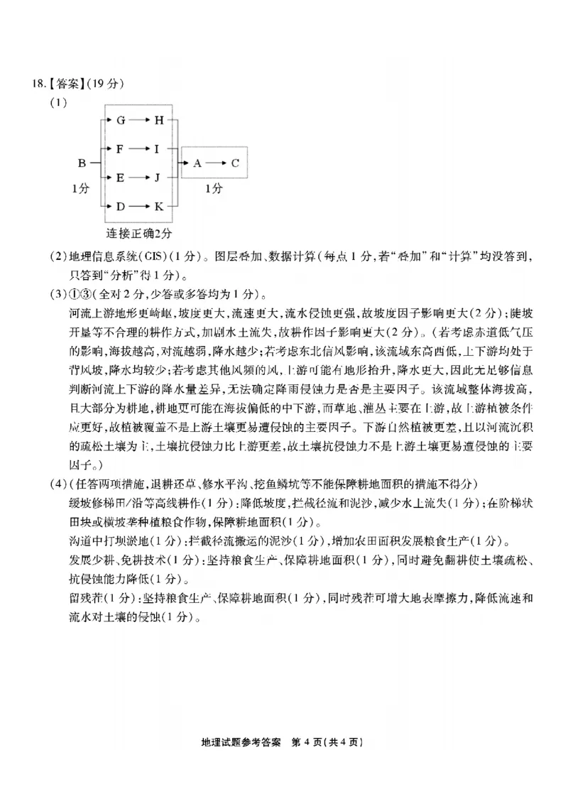 重庆市南开中学高2026届高三第五次质量检测地理答案_2024-2026高三（6-6月题库）_2026年01月高三试卷_0105重庆市南开中学高2026届高三第五次质量检测（全）