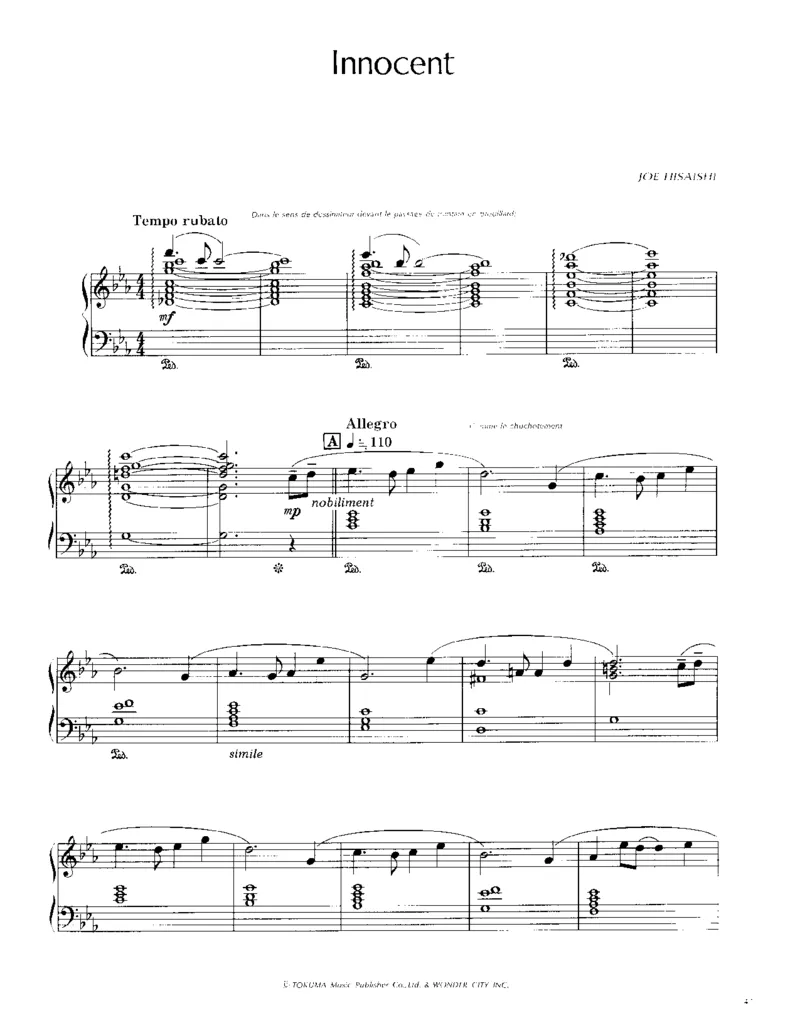 久石让谱集2_一万首著名钢琴曲谱哈农贝多芬合集视频教学电子版高清无水印可打印_02现代钢琴谱合集_久石让钢琴谱全集