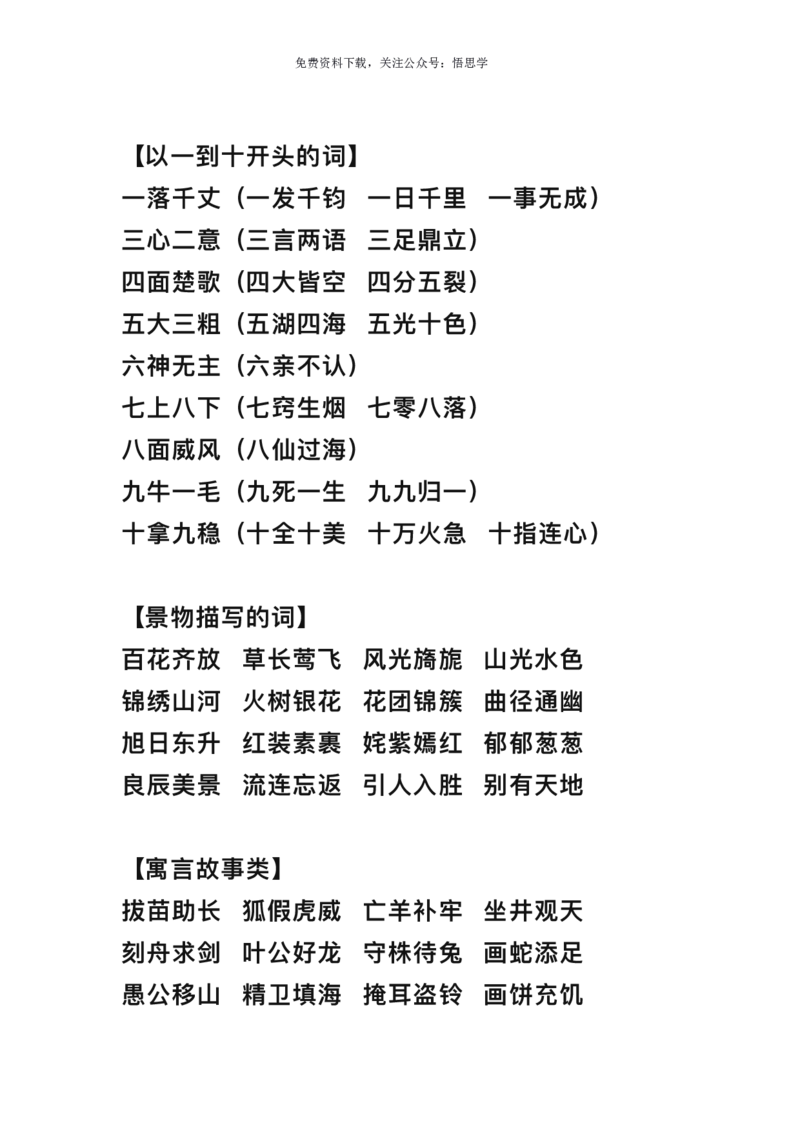 三年级下册-语文期末词语归类大全整理_小学1-6年级全部试卷_语文_三年级_3-8-2、小学三年级语文下册_3-8-2-1、学习资料、复习、知识点、归纳汇总_通用