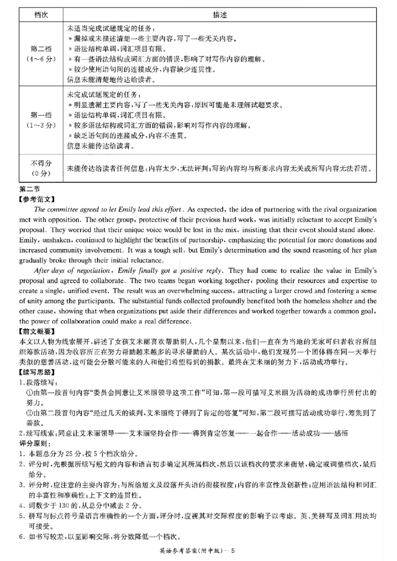 炎德&middot;英才大联考湖南师大附中2025届高三月考试卷（六）英语答案_2024-2025高三（6-6月题库）_2025年02月试卷_0214炎德&middot;英才大联考湖南师大附中2025届高三月考试卷（六）
