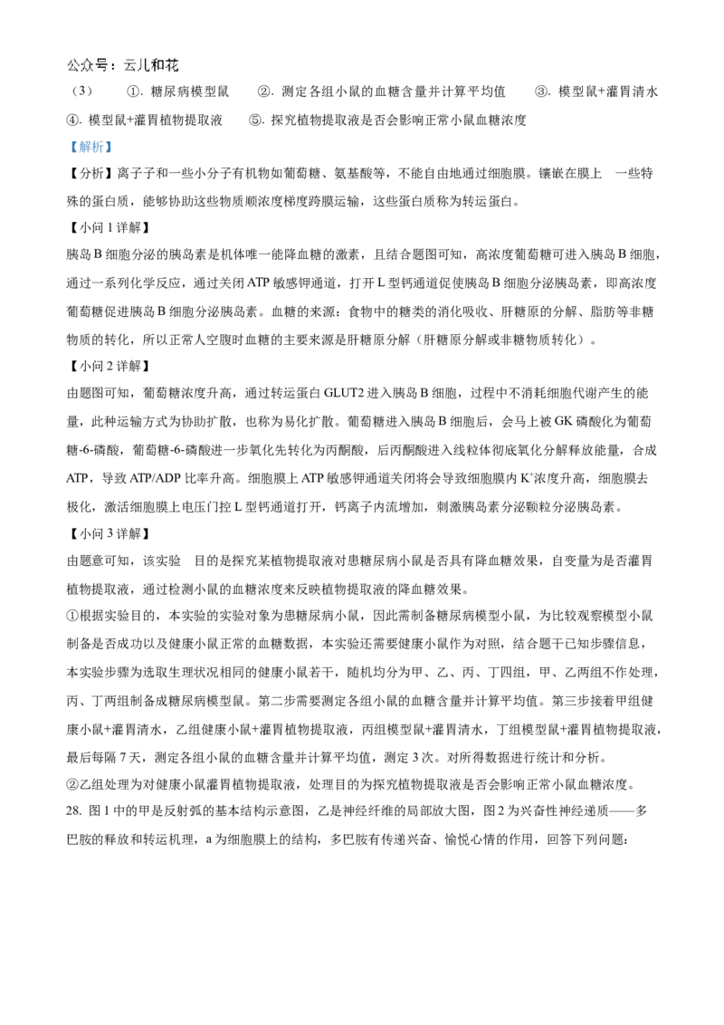 福建省福州市9校2024-2025学年高二上学期11月期中生物试题Word版含解析_2024-2025高二（7-7月题库）_2024年12月试卷_1206福建省福州市福九联盟2024-2025学年高二上学期11月期中联考试题