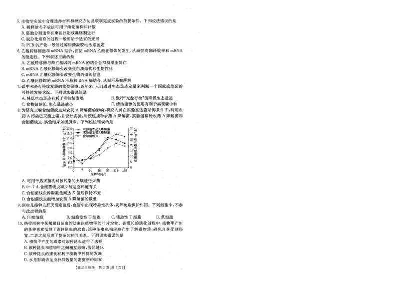 贵州金太阳2024-2025学年高三上学期9月开学联考（25-27C）生物+答案_2024-2025高三（6-6月题库）_2024年09月试卷_0916贵州金太阳2024-2025学年高三上学期9月开学联考（25-27C）（25-28C）