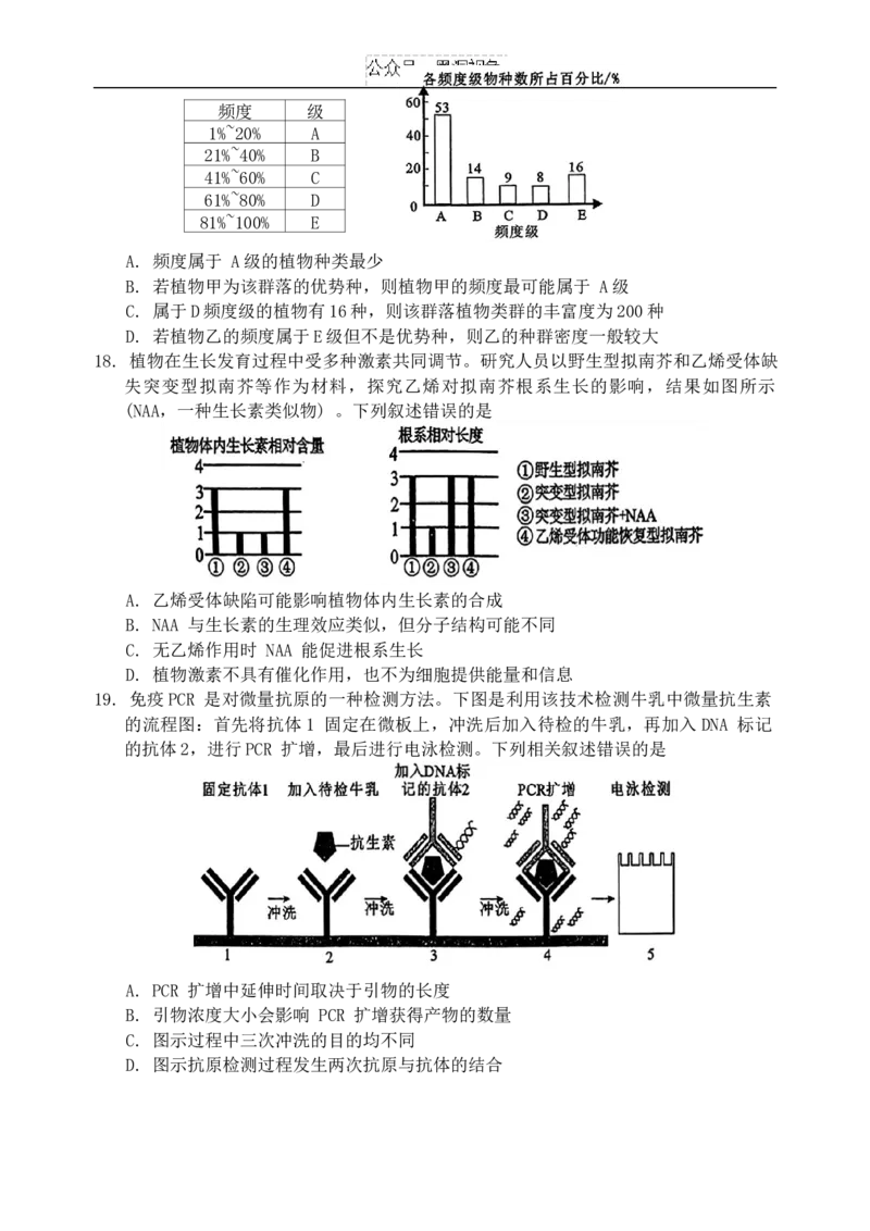 诸暨市高三诊断性考试生物试题_2024-2025高三（6-6月题库）_2024年12月试卷_1210浙江省绍兴市诸暨市2025届高三上学期12月诊断性考试（一模）