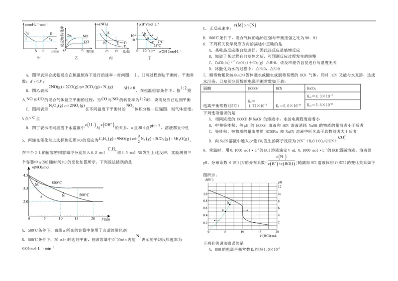 高二致远班月考化学试题_2025年10月高二试卷_251003黑龙江省牡丹江市第一高级中学2025-2026学年高二上学期9月月考