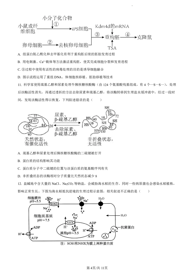 精品解析：福建省福州市九县（市、区）一中2023-2024学年高二下学期7月期末生物试题（原卷版）_2024-2025高二（7-7月题库）_2024年07月试卷