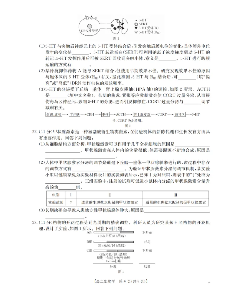 生物学_扫描版_2024-2025高二（7-7月题库）_2026年1月高二_260130金太阳&middot;辽宁省多校2025-2026学年高二上学期1月月考（全）