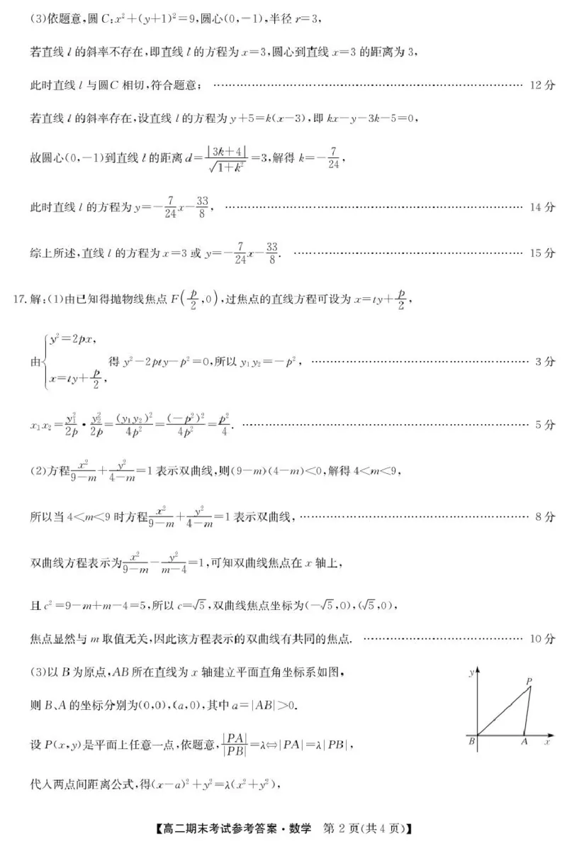 高二数学da_2024-2025高二（7-7月题库）_2025年02月试卷_0205甘肃省酒泉市2024-2025学年高二上学期1月期末考试_甘肃省酒泉市2024-2025学年高二上学期1月期末考试数学PDF版含答案