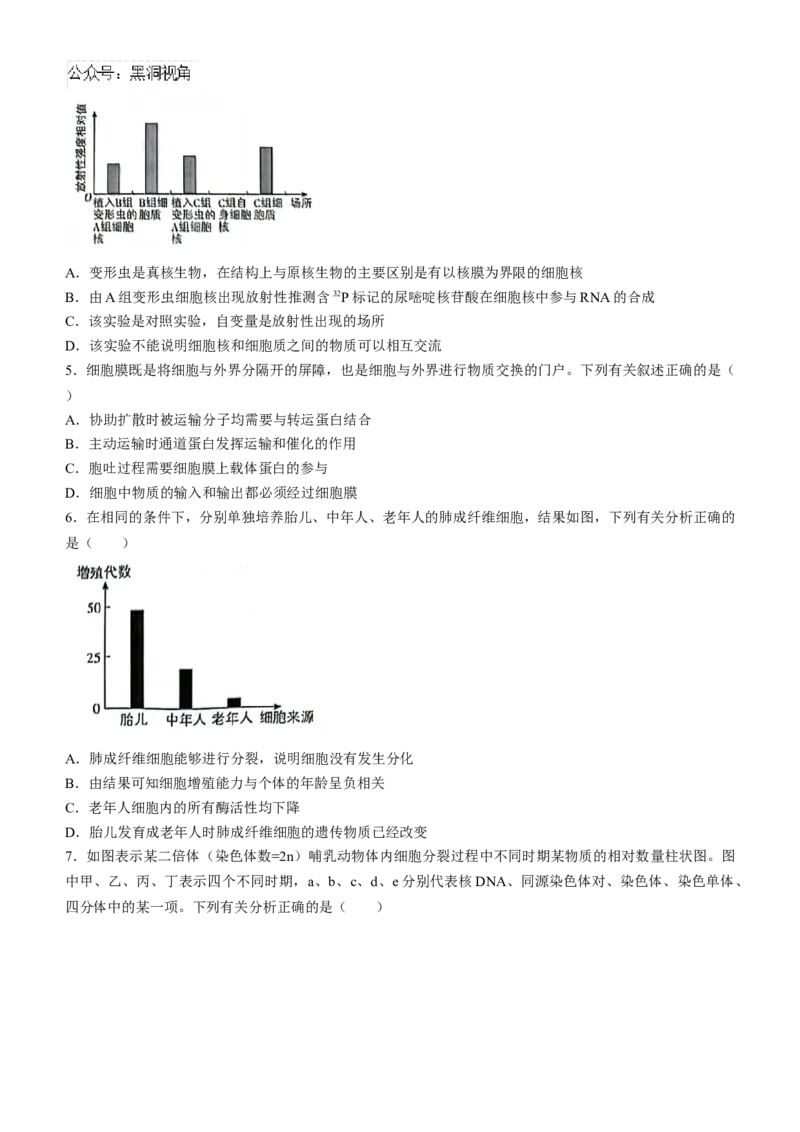 辽宁省沈阳市郊联体2024-2025学年高三上学期9月开学联考试题生物Word版含解析_2024-2025高三（6-6月题库）_2024年09月试卷_0910辽宁省沈阳市郊联体2024-2025学年高三上学期9月开学联考