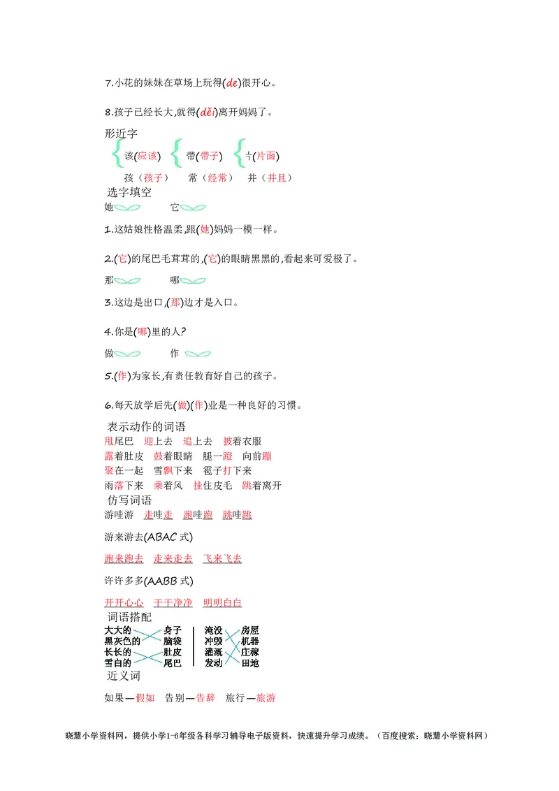 二年级上册语文部编版知识要点_小学1-6年级全部试卷_语文_二年级_3-7-1、小学二年级语文上册_3-7-1-1、复习、知识点、归纳汇总_部编版