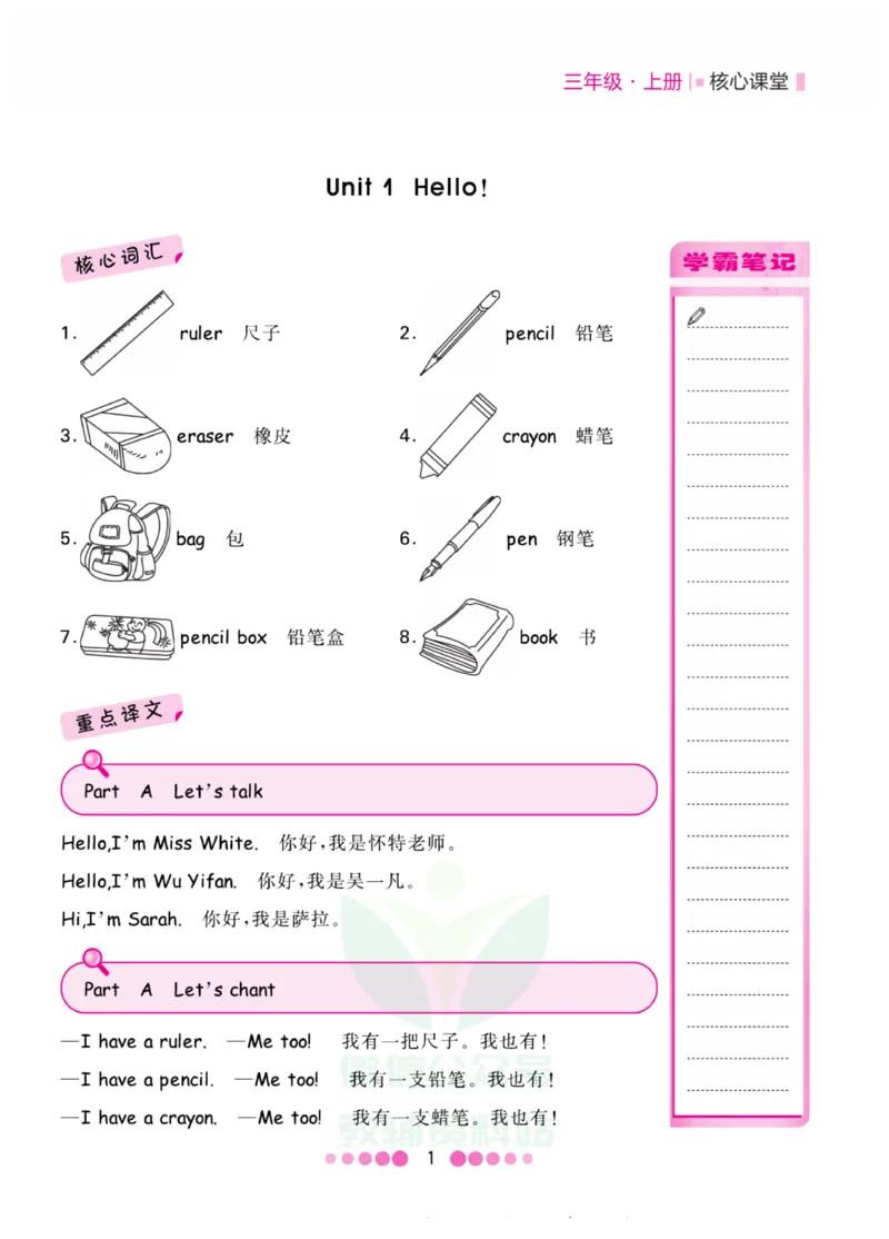 三年级上册英语人教PEP版知识清单_小学1-6年级全部试卷_英语_三年级_3-8-5、小学三年级英语上册_3-8-5-1、复习、知识点、归纳汇总_人教PEP版
