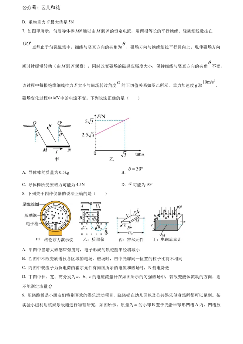 辽宁省锦州市2023-2024学年高二下学期期末考试物理Word版含解析_2024-2025高二（7-7月题库）_2024年07月试卷_0730辽宁省锦州市2023-2024学年高二下学期期末考试