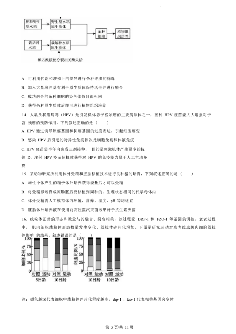 生物试题（原卷版）_2024-2025高二（7-7月题库）_2024年07月试卷_0703浙江省绍兴市2023-2024学年高二下学期6月期末调测考试_浙江省绍兴市2023-2024学年高二下学期6月期末调测考试生物