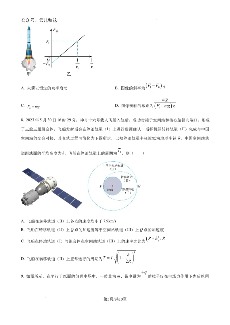 精品解析：河南省许昌高级中学2024-2025学年高二上学期开学物理试题（原卷版）_2024-2025高二（7-7月题库）_2024年09月试卷