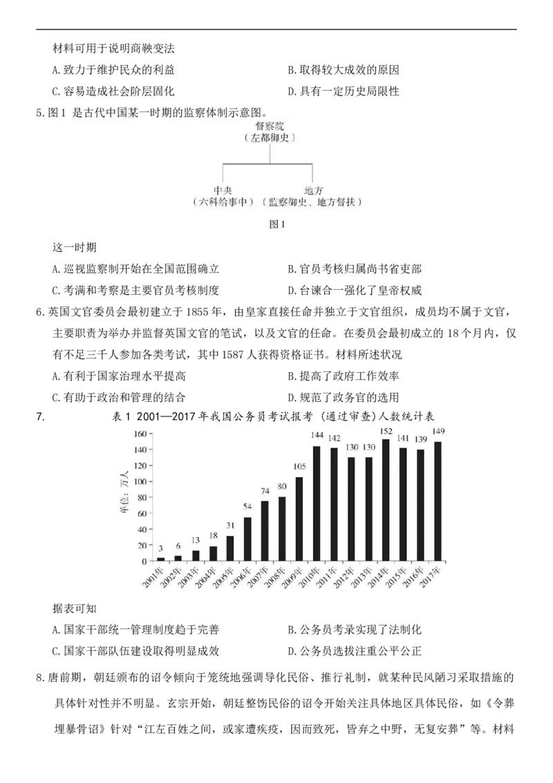 河北省保定市部分示范高中2025-2026学年高二上学期10月月考历史试题（含答案）_2025年10月高二试卷_251018河北省保定市部分示范高中2025-2026学年高二上学期10月月考