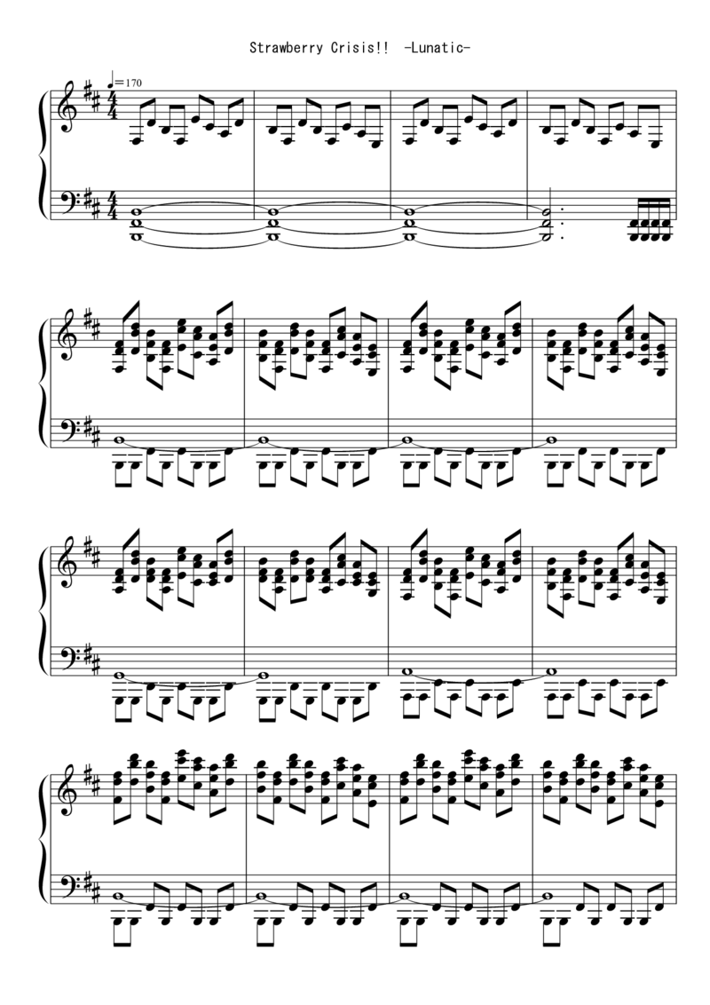 [東方ピアノEasyモード楽譜][lunatic][8]_一万首著名钢琴曲谱哈农贝多芬合集视频教学电子版高清无水印可打印_05动漫游戏钢琴谱合集_日系东方Project钢琴谱全集_东方project钢琴谱