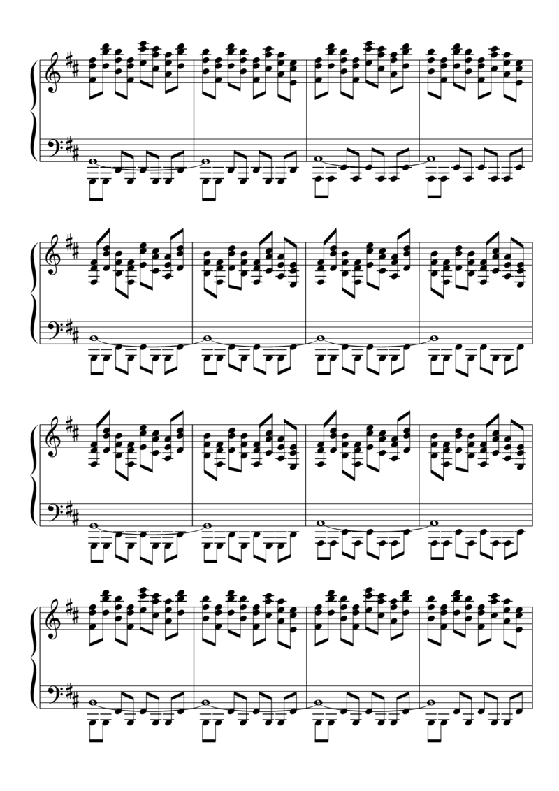 [東方ピアノEasyモード楽譜][lunatic][8]_一万首著名钢琴曲谱哈农贝多芬合集视频教学电子版高清无水印可打印_05动漫游戏钢琴谱合集_日系东方Project钢琴谱全集_东方project钢琴谱