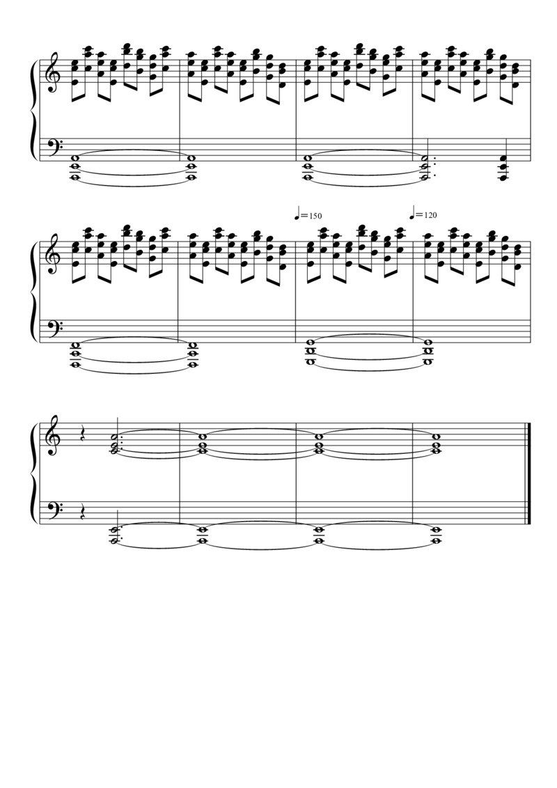 [東方ピアノEasyモード楽譜][lunatic][8]_一万首著名钢琴曲谱哈农贝多芬合集视频教学电子版高清无水印可打印_05动漫游戏钢琴谱合集_日系东方Project钢琴谱全集_东方project钢琴谱