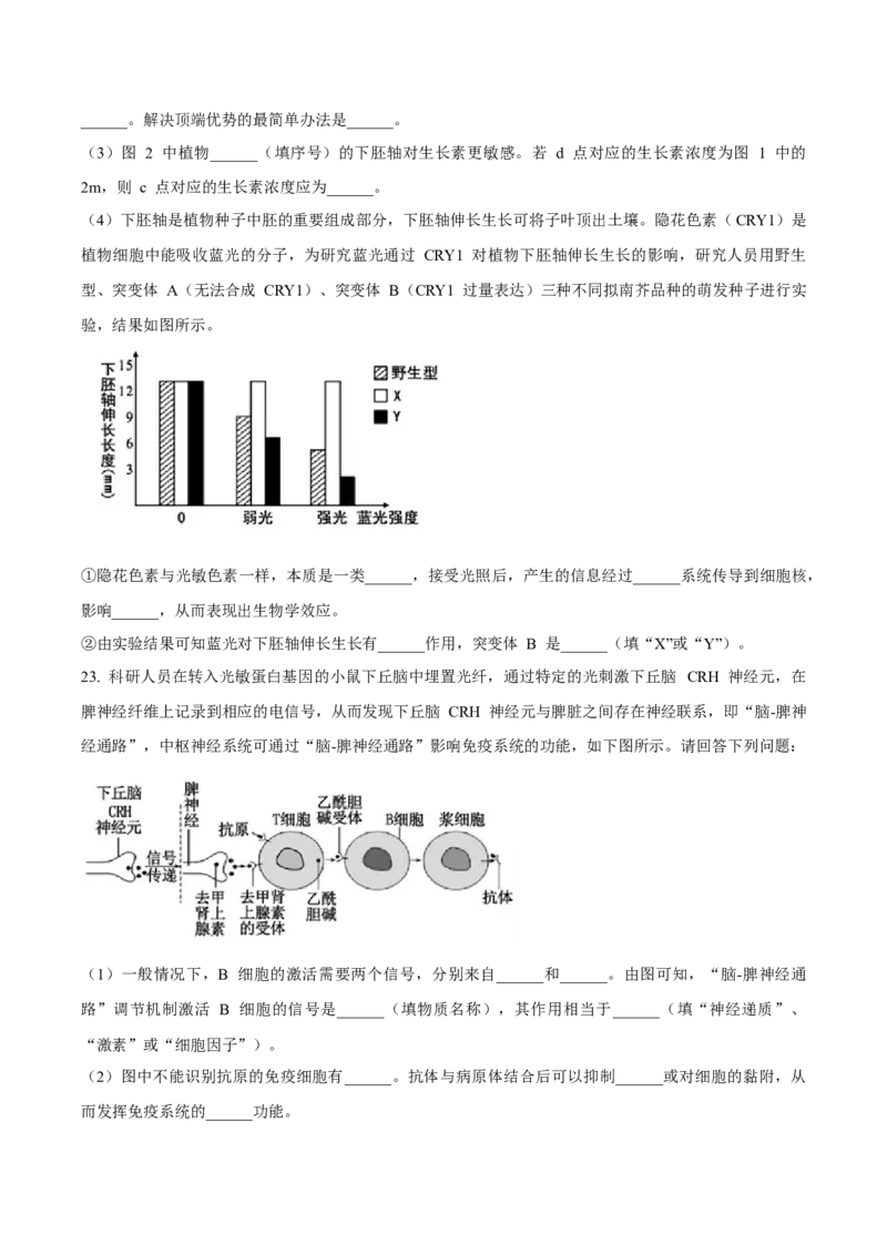 辽宁省丹东市2024-2025学年高二上学期期末考试生物Word版含答案_2024-2025高二（7-7月题库）_2025年03月试卷_0305辽宁省丹东市2024-2025学年高二上学期期末考试