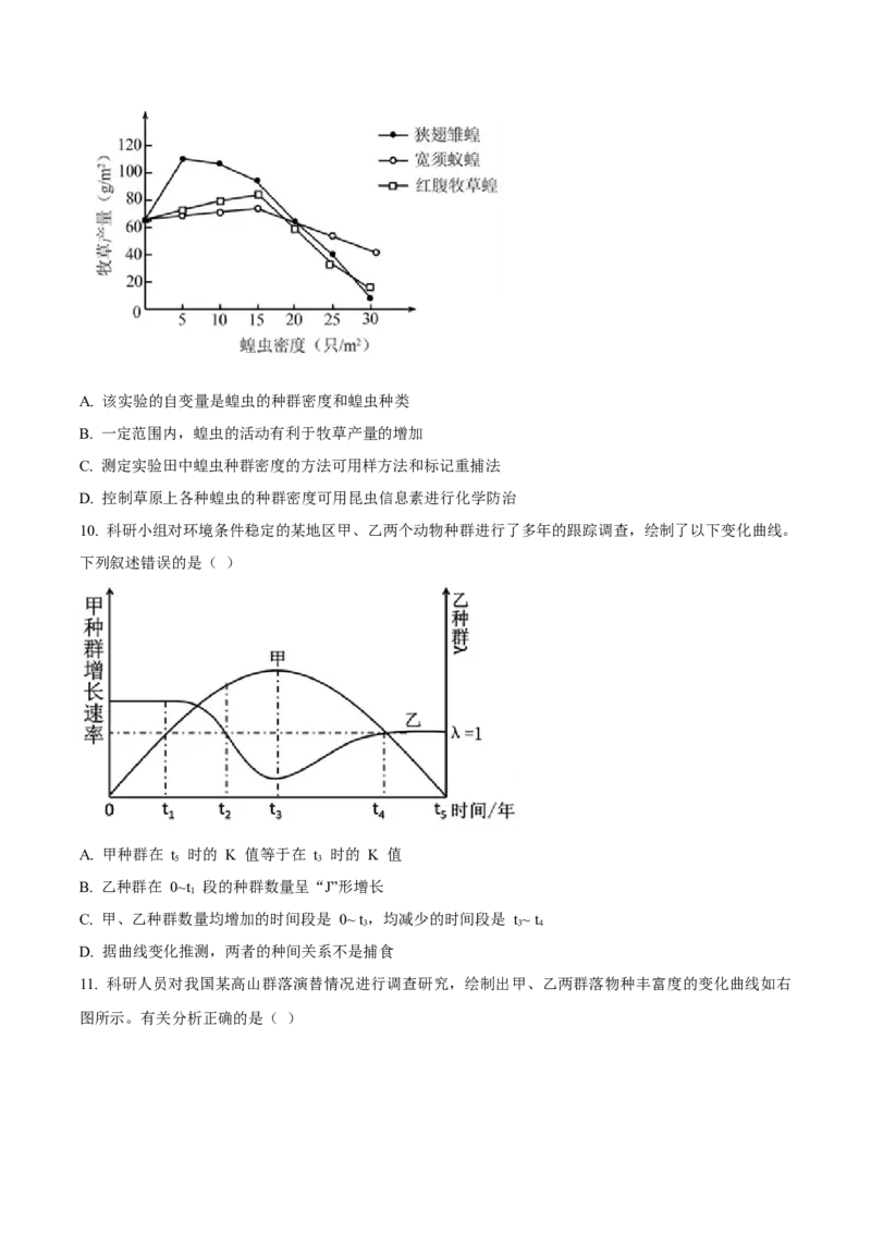 辽宁省丹东市2024-2025学年高二上学期期末考试生物Word版含答案_2024-2025高二（7-7月题库）_2025年03月试卷_0305辽宁省丹东市2024-2025学年高二上学期期末考试