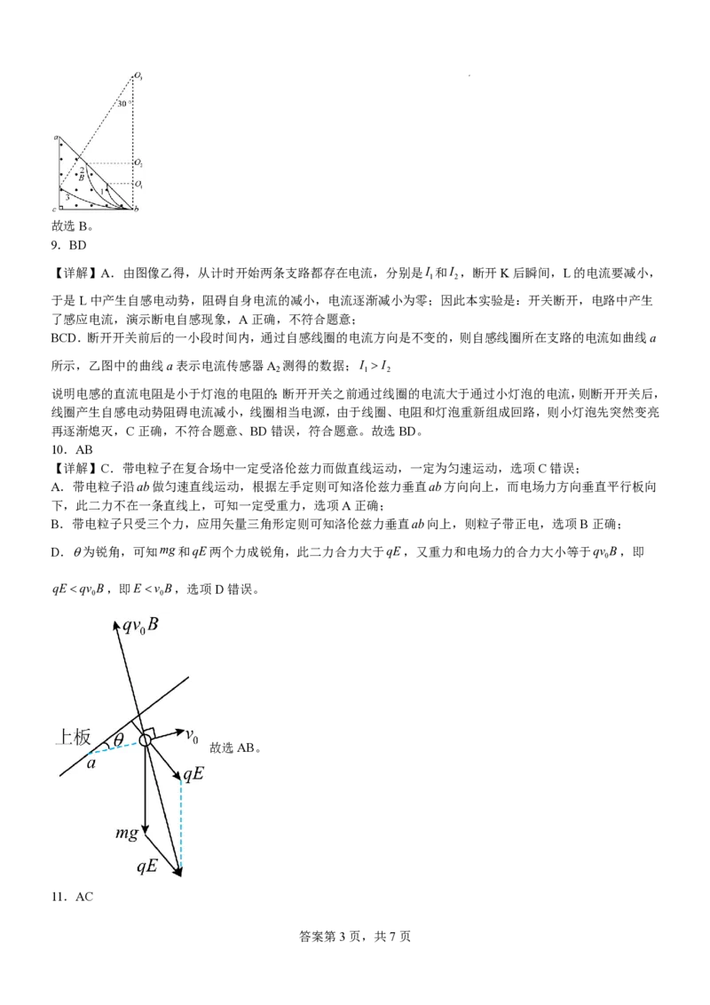 物理答案_2024-2025高二（7-7月题库）_2025年05月试卷_0526四川省南充市高级中学2024-2025学年高二下学期5月月考试题
