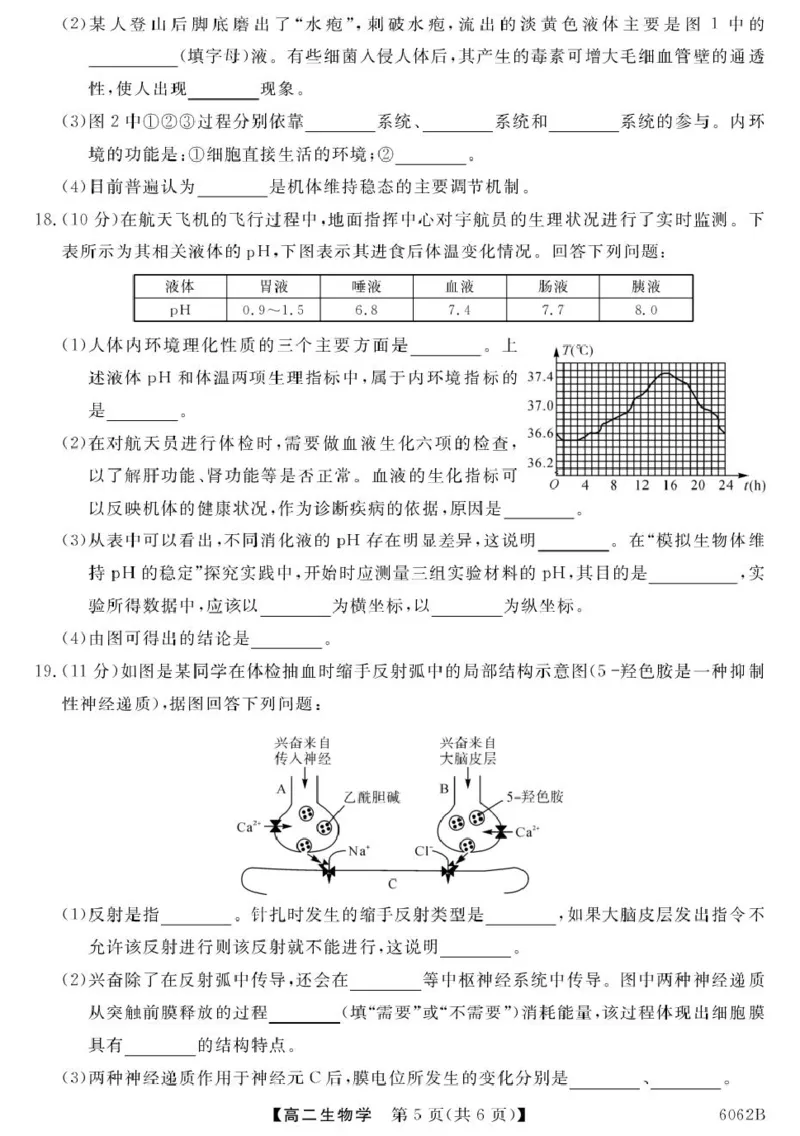 甘肃省多校2025-2026学年高二上学期第一次月考试题生物PDF版含解析_2025年11月高二试卷_251103甘肃省多校2025-2026学年高二上学期第一次月考试题（全）