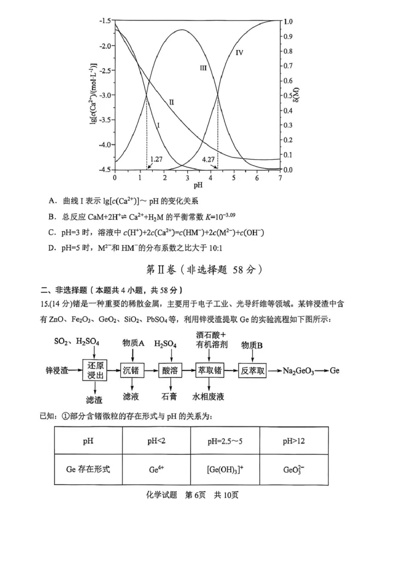 陕西省渭南市2026届高三上学期教学质量检测（Ⅰ）化学+答案_2024-2026高三（6-6月题库）_2026年01月高三试卷_0115陕西省渭南市2026届高三上学期教学质量检测（Ⅰ）（全）