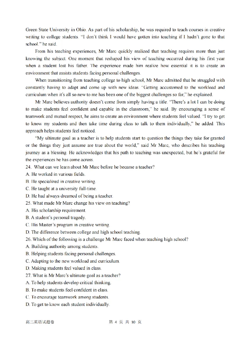 英语卷-2510高二浙江六校_2025年10月高二试卷_251014浙江省六校联盟2025-2026学年高二上学期10月月考_浙江省六校联盟2025-2026学年高二上学期10月月考英语试题（含答案）