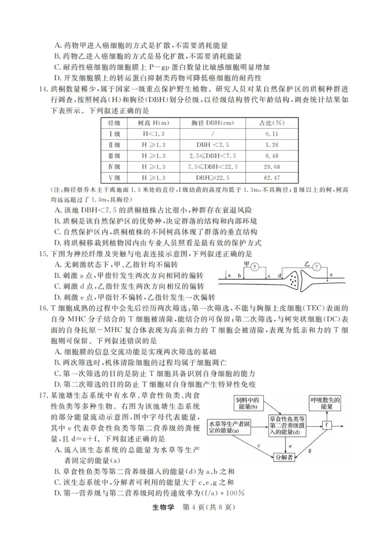 生物试卷-浙江强基联盟2025年12月高二联考_251230浙江省强基联盟2025-2026学年高二上学期12月联考（全）
