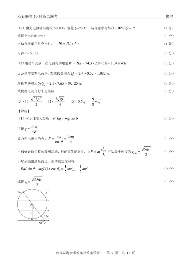 物理-辽宁省点石联考2026届高二上学期10月月考_2025年10月高二试卷_251012辽宁省点石联考2026届高二上学期10月月考