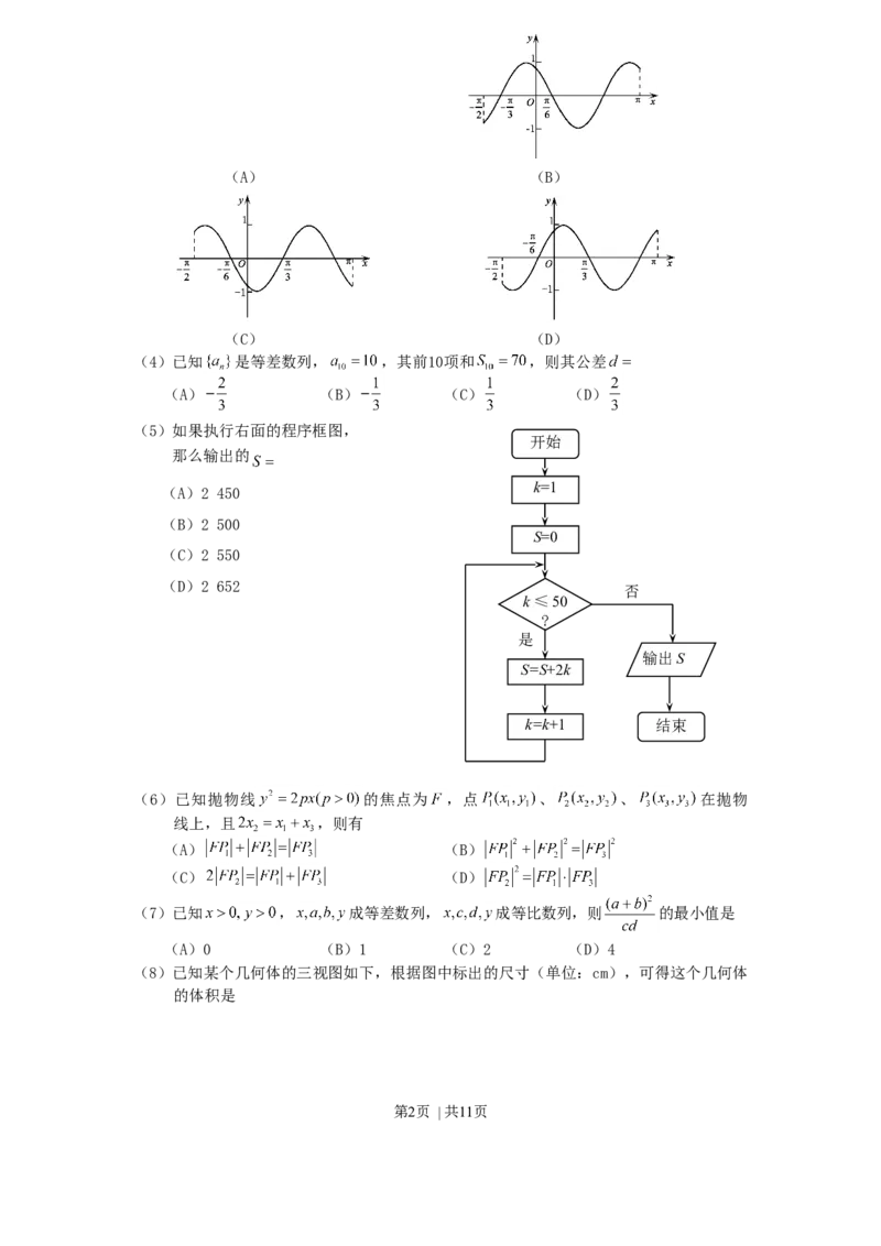2007年海南高考理科数学真题及答案_数学高考真题试卷_旧1990-2007&middot;高考数学真题_1990-2007&middot;高考数学真题&middot;word_海南