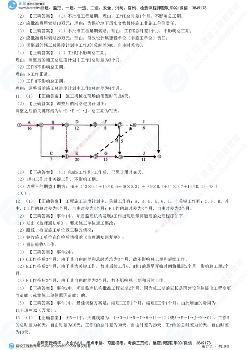 专题五　建设工程进度控制_监理工程师_2025监理工程师_2025年监理工程师SVIP_2025年监理土建案例SVIP_01-精华文档✿电子教材✿历年真题_28-案例《精讲习题》JG