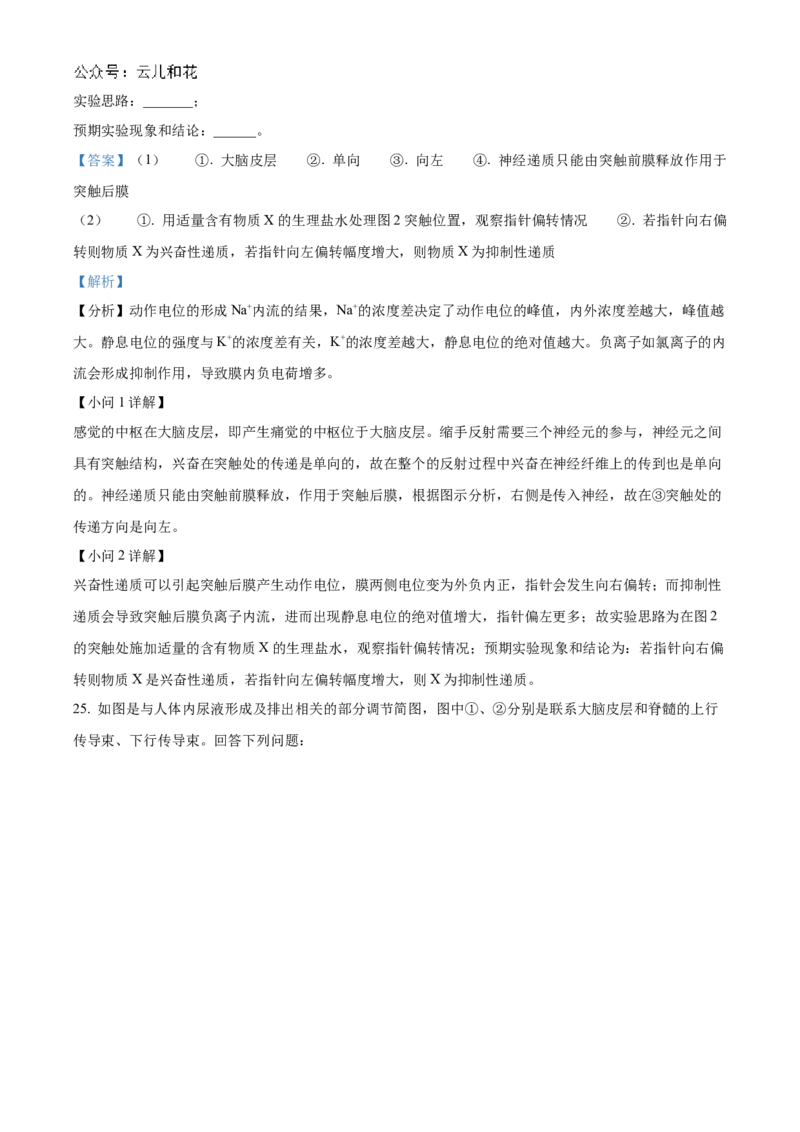 辽宁省名校联盟2024-2025学年高二上学期第一次月考生物试卷Word版含解析_2024-2025高二（7-7月题库）_2024年10月试卷_1024辽宁省名校联盟2024-2025学年高二上学期第一次月考