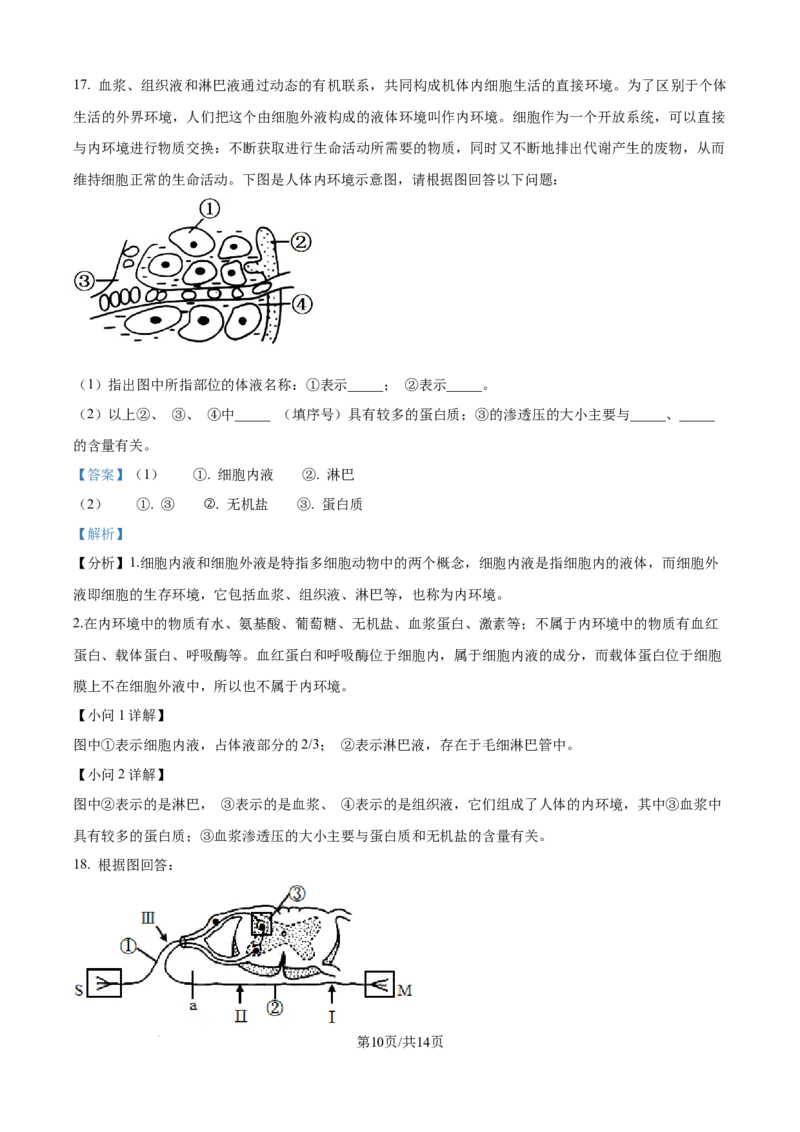 精品解析：山西省朔州市怀仁市大地学校高中部2025-2026学年高二上学期9月第一次月考生物试卷B（解析版）_2025年10月高二试卷