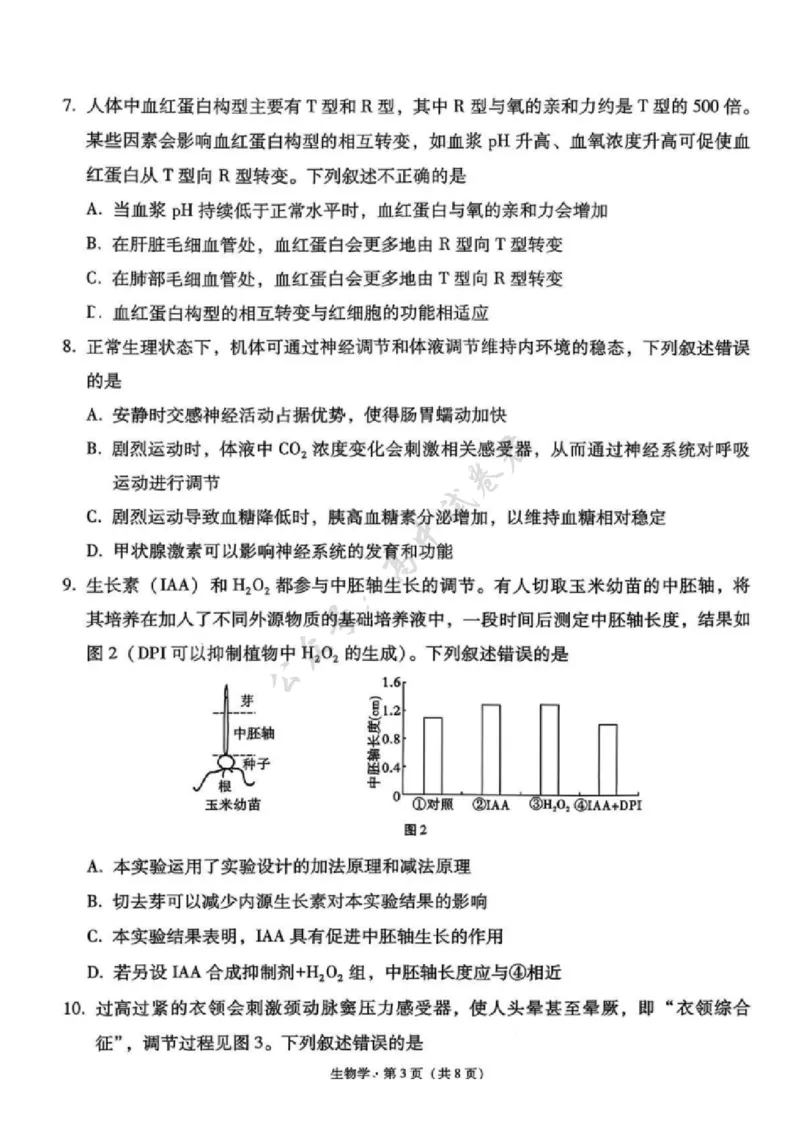 生物试卷-西南名校联盟2026届&ldquo;3+3+3&rdquo;高考备考诊断性联考（一）_2024-2026高三（6-6月题库）_2025年12月高三试卷_251225西南名校联盟2026届&ldquo;3+3+3&rdquo;高考备考诊断性联考（一）（全科）