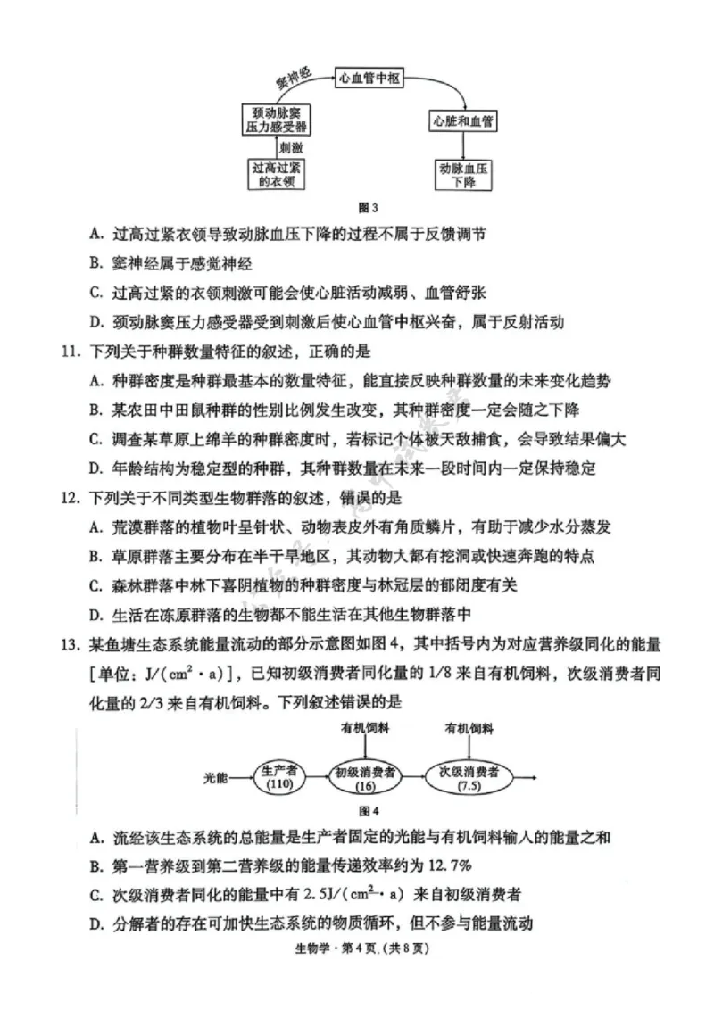 生物试卷-西南名校联盟2026届&ldquo;3+3+3&rdquo;高考备考诊断性联考（一）_2024-2026高三（6-6月题库）_2025年12月高三试卷_251225西南名校联盟2026届&ldquo;3+3+3&rdquo;高考备考诊断性联考（一）（全科）
