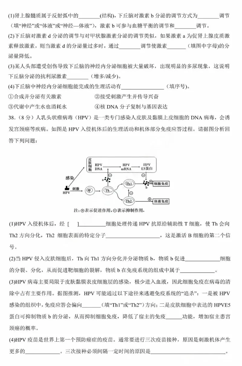黑龙江省哈尔滨市第九中学校2024-2025学年高二上学期12月月考生物试卷（图片版，含答案）_2024-2025高二（7-7月题库）_2025年01月试卷