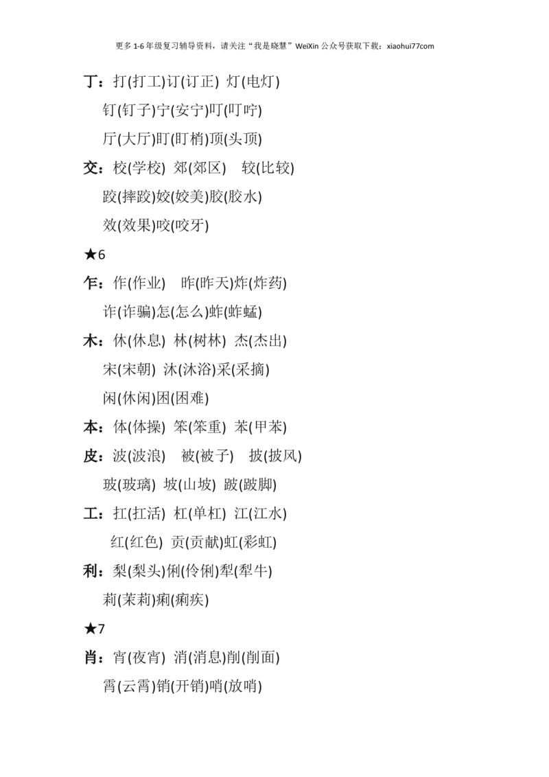 二年级上册-语文必考点：&ldquo;加偏旁，组新字&rdquo;汇总_小学1-6年级全部试卷_语文_二年级_3-7-1、小学二年级语文上册_3-7-1-1、复习、知识点、归纳汇总_通用