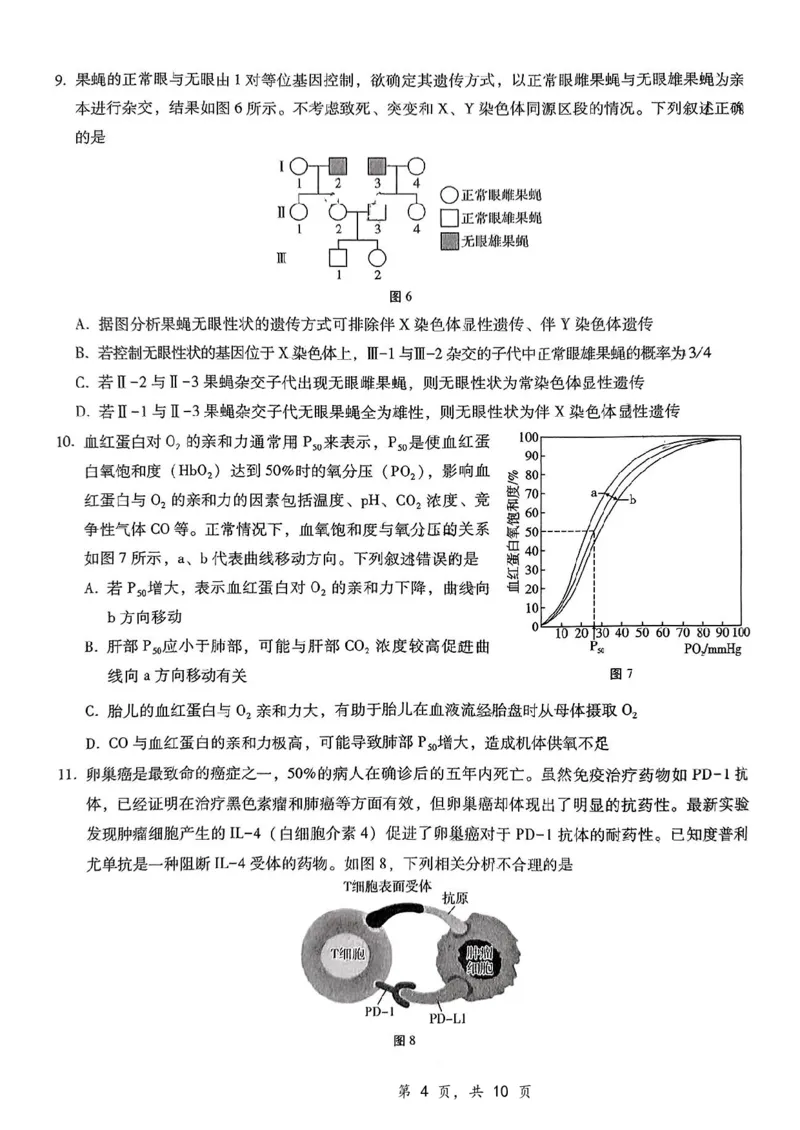 重庆市第八中学2025届高三12月适应性月考（四）生物_2024-2025高三（6-6月题库）_2024年12月试卷_1224重庆市第八中学2025届高三12月适应性月考（四）（全科）