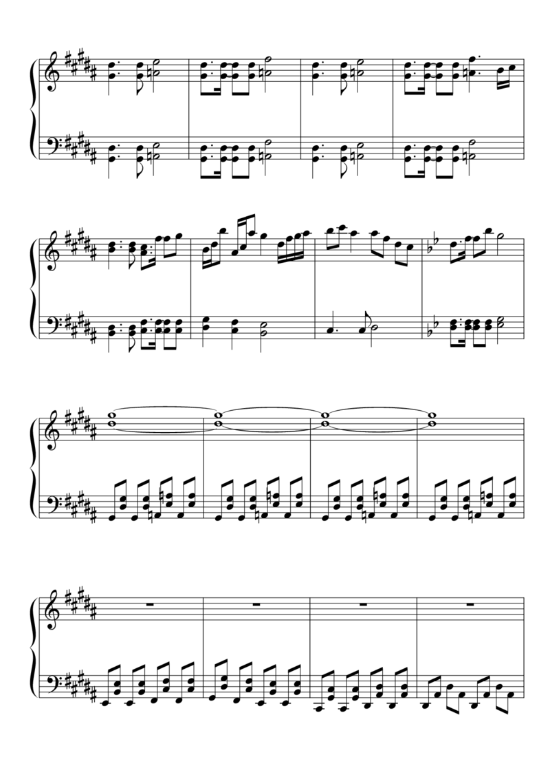 [東方ピアノEasyモード楽譜][easy][6]_一万首著名钢琴曲谱哈农贝多芬合集视频教学电子版高清无水印可打印_05动漫游戏钢琴谱合集_日系东方Project钢琴谱全集_东方project钢琴谱