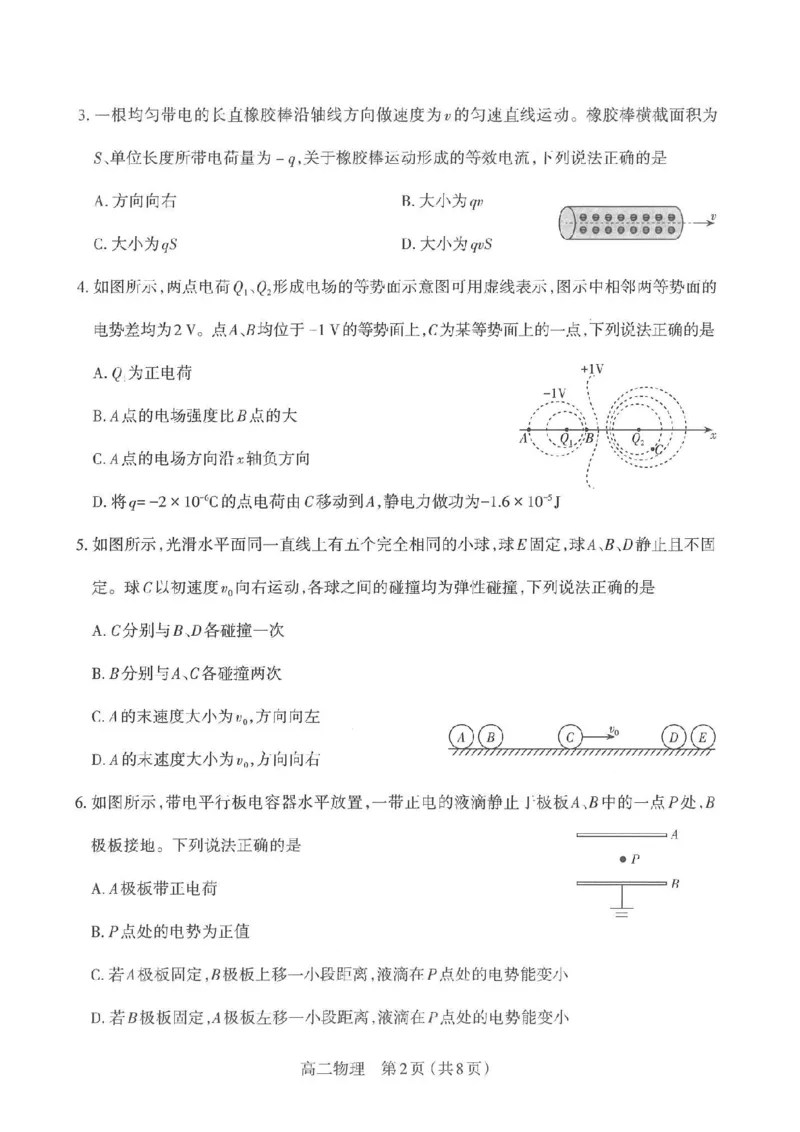 物理太原市2025-2026学年第一学期高二年级期中学业诊断_2025年11月高二试卷_251125山西太原市2025-2026学年第一学期高二年级期中学业诊断（全）