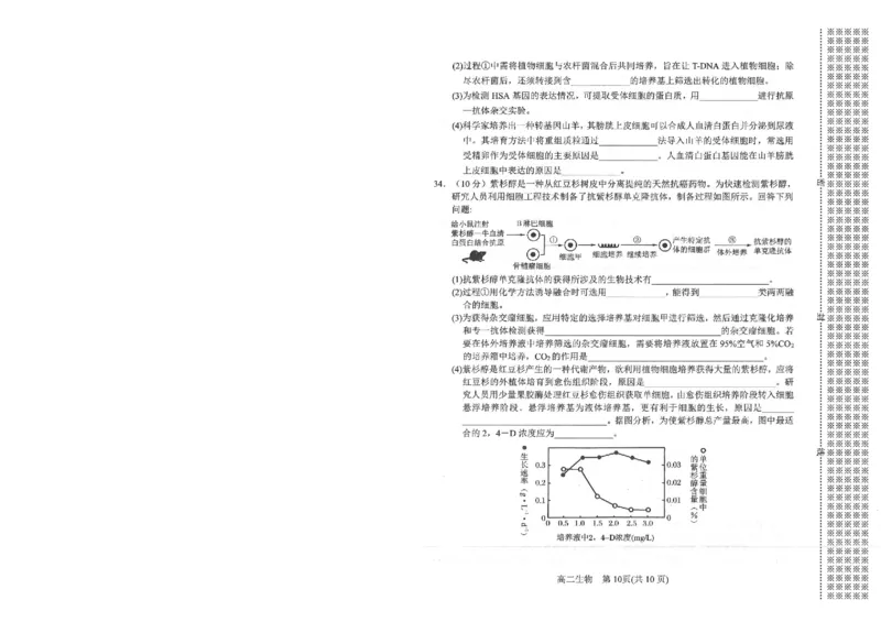 生物_2024-2025高二（7-7月题库）_2024年07月试卷_0712河南省南阳市2023-2024学年高二下学期期末质量评估_河南省南阳市2023-2024学年高二下学期期末质量评估生物
