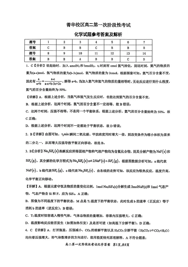 河南省许昌市禹州市第三高级中学2025-2026学年高二上学期9月月考化学试题（含答案）_2025年10月高二试卷_251005河南省许昌市禹州市第三高级中学2025-2026学年高二上学期9月月考（全）