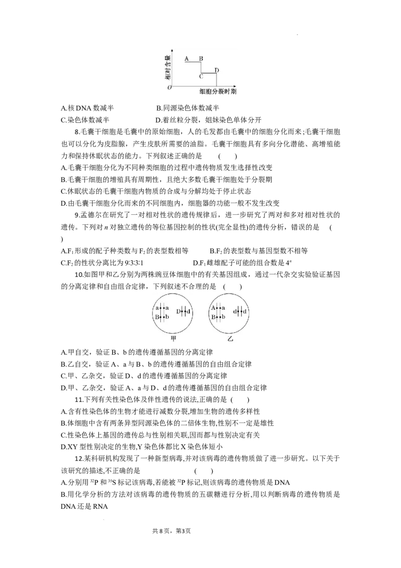 高二生物试题考试版_2025年10月高二试卷_251029湖北省部分高中协作体2025-2026学年高二上学期10月月考_湖北省部分高中协作体2025-2026学年高二上学期10月月考生物试题含答案